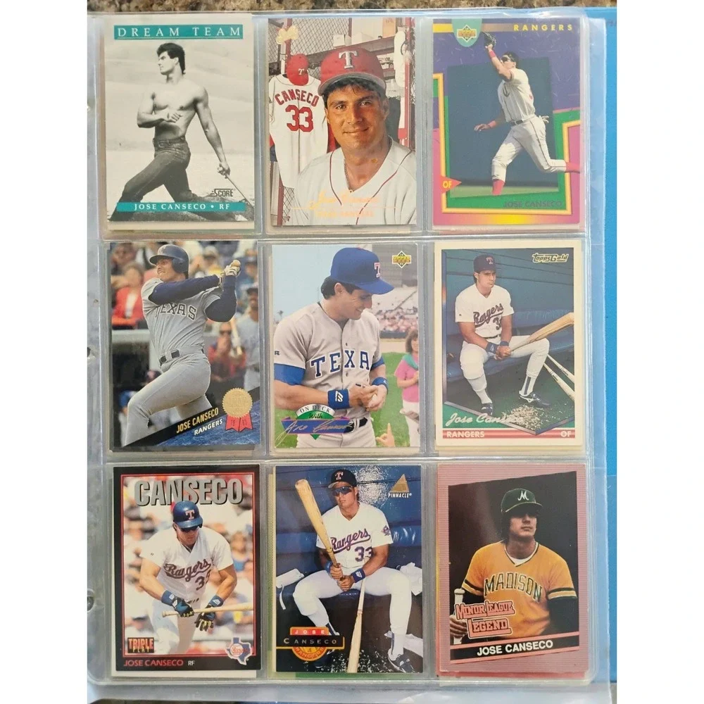 90's Baseball Card Lot 300+ Topps DonRuss Score Select Jose Conseco And More